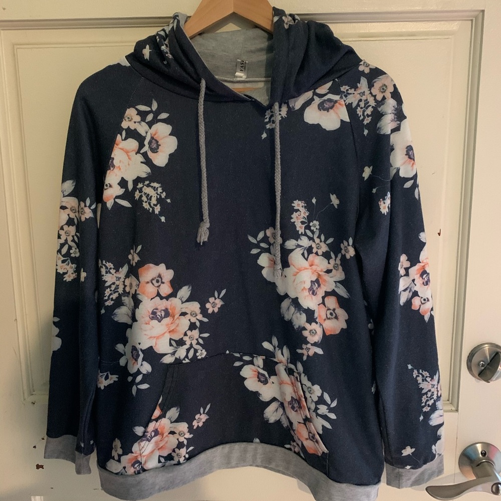 floral hoodie, size XL
